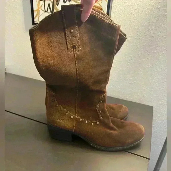boc Shoes - BOC Genuine Leather Brown Western Mid Calf Boots 9